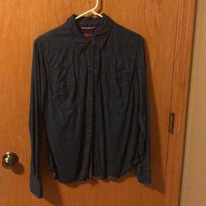merona denim button down shirt